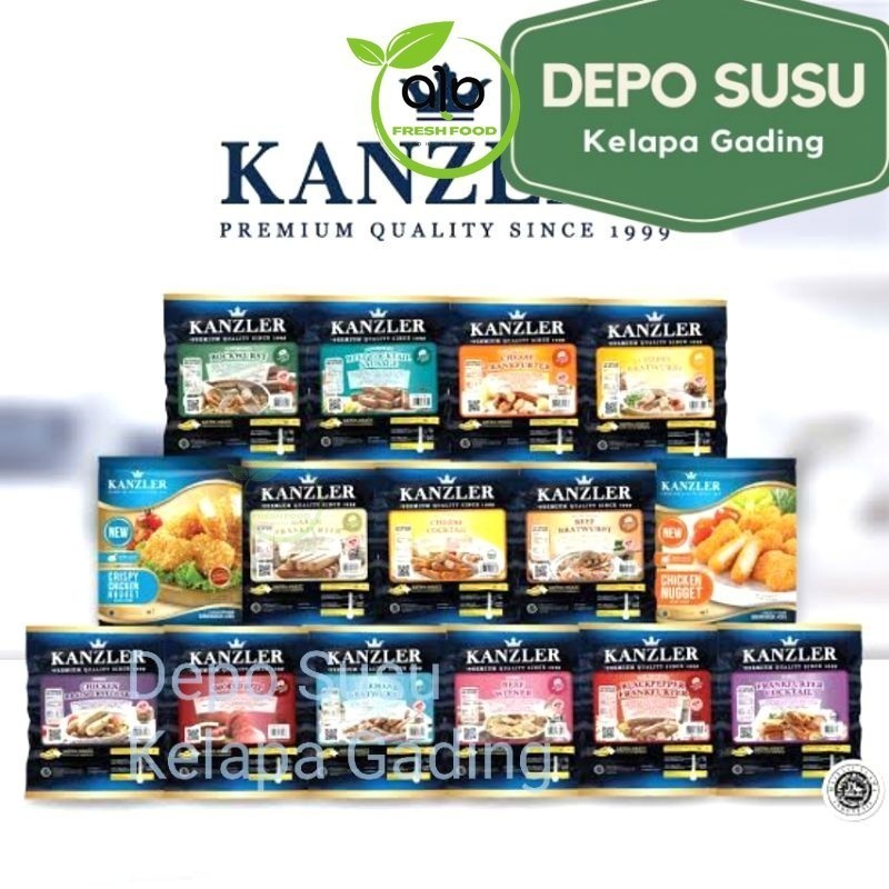 

Sosis Kanzler 360gr / 500gr | Beef Cheese Sausage Crispy Chicken Nugget Bockwurst Wiener Garlic Frankfurt Cocktail Black Pepper Bratwurst Cordon Bleu German 300gr - BEST Fresh food