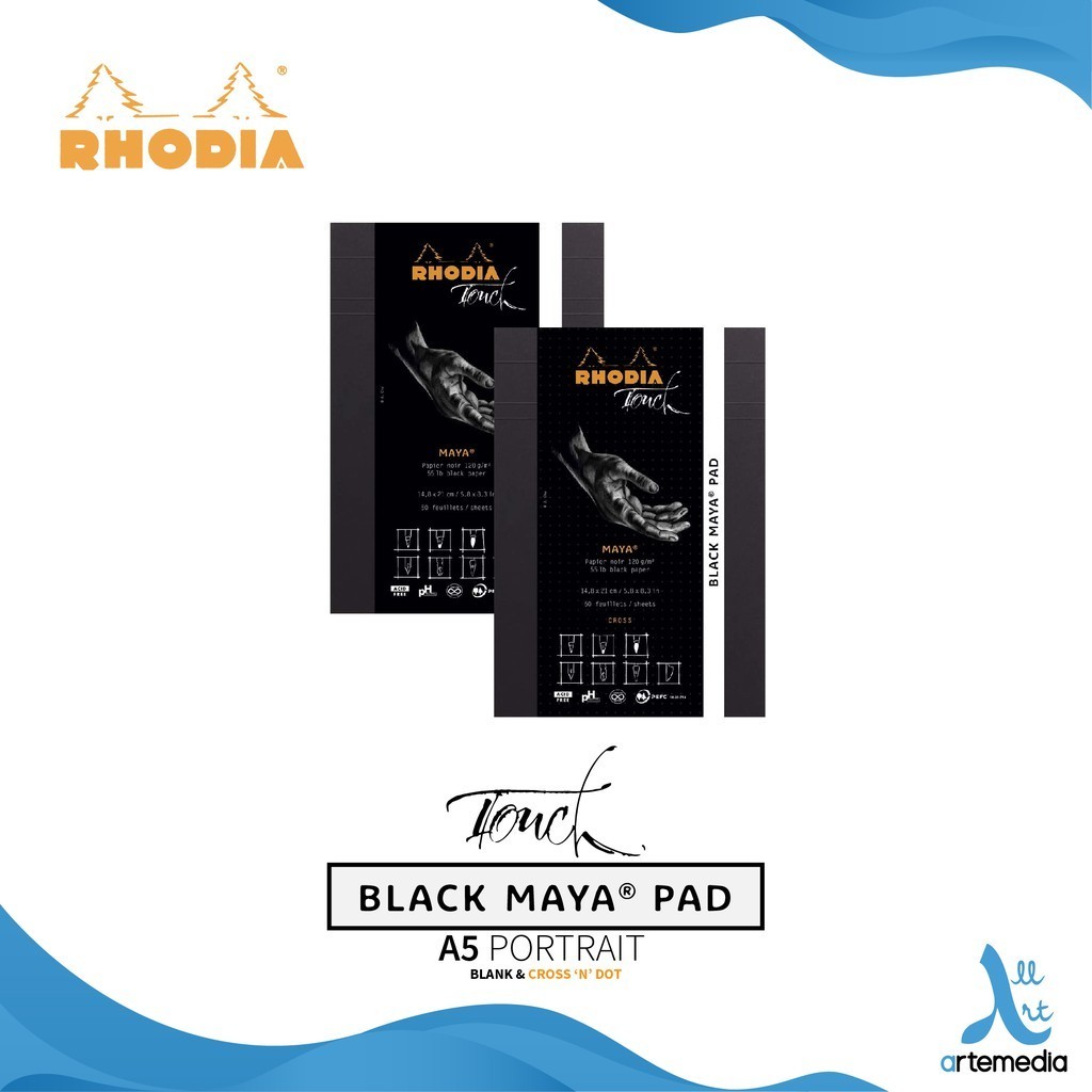 

Rhodia Touch Black Maya Pad Buku Sketsa Gambar