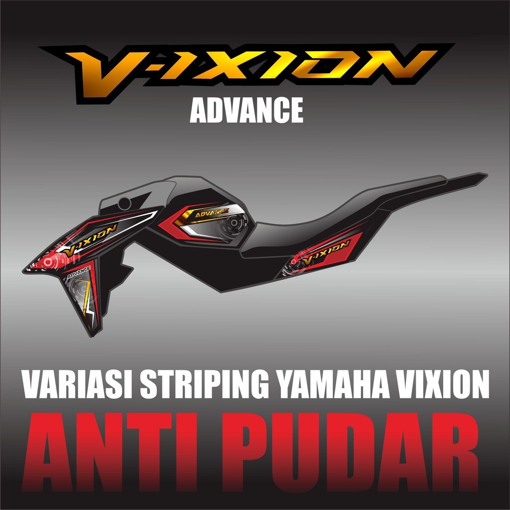 STRIPING VARIASI VIXION ADVANCE STICKER MOTOR YAMAHA VIXION ADVANCE