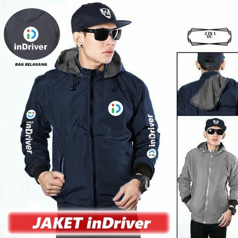JAKET INDRIVER / JAKET TERBARU DRIVER OJEK ONLINE OJOL BOLAK BALIK