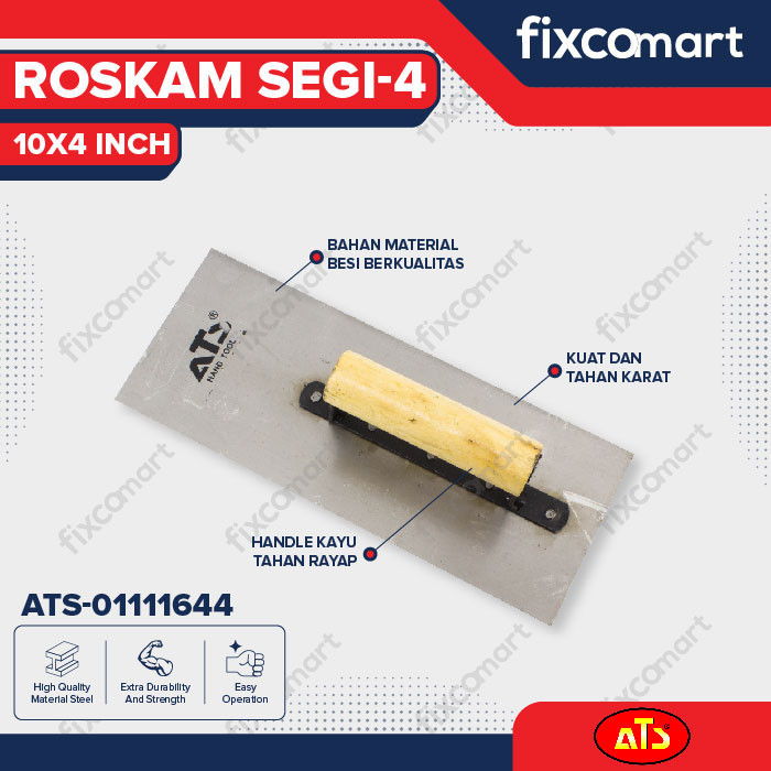 Roskam Besi Gagang Kayu ATS - Alat Aci