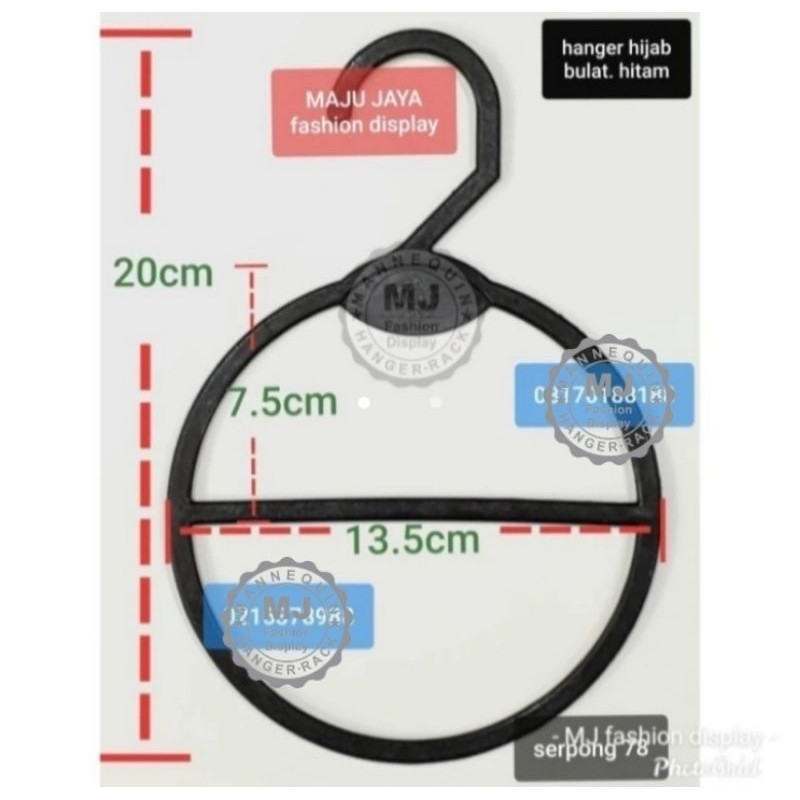 Hanger hijab bulat