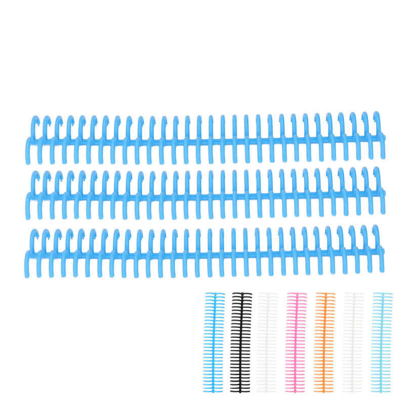 

10 Pcs Loose Leaf Binding Spine 30 Holes 22mm Inner Diameter Wear Resistant Plastic Binding Rings Paper Binding Comb Tool