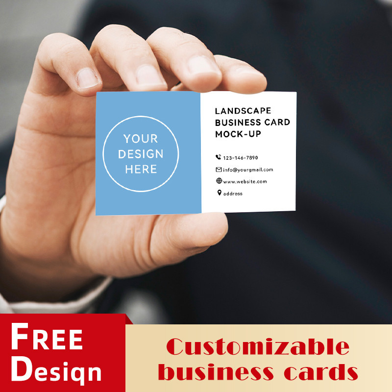 

FreePrinting 100pc/200pc/500pc/1000pc/lot Paper business card 300gsm paper cards with logo printing Free Shipping 90x53mm
