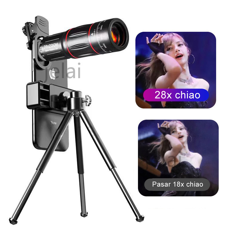 Lensa Apexel 28x Zoom Telezoom Apexel 18x25 Lens Kamera Hp Tele Zoom Apexel 28x Dengan Tripod