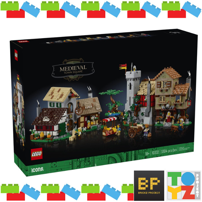 Lego Icons Medieval Town Square 3304 Pcs Mainan Bangunan