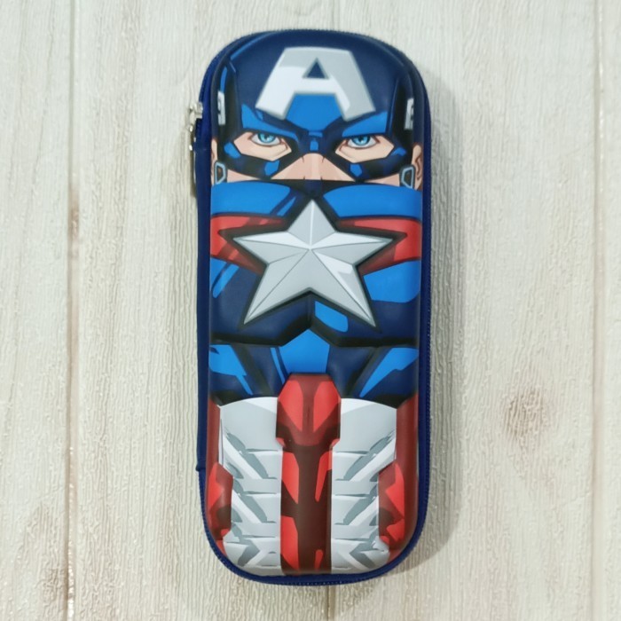 

Alat tulis kotak pensil 3D SMIG*LE Captain America Cars Ironman - captain america