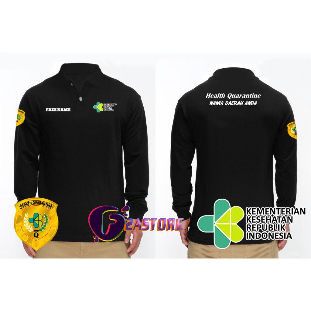 Baju t-shirts kerah model polo KESEHATAN HEALTH QUARANTINE CJ.52
