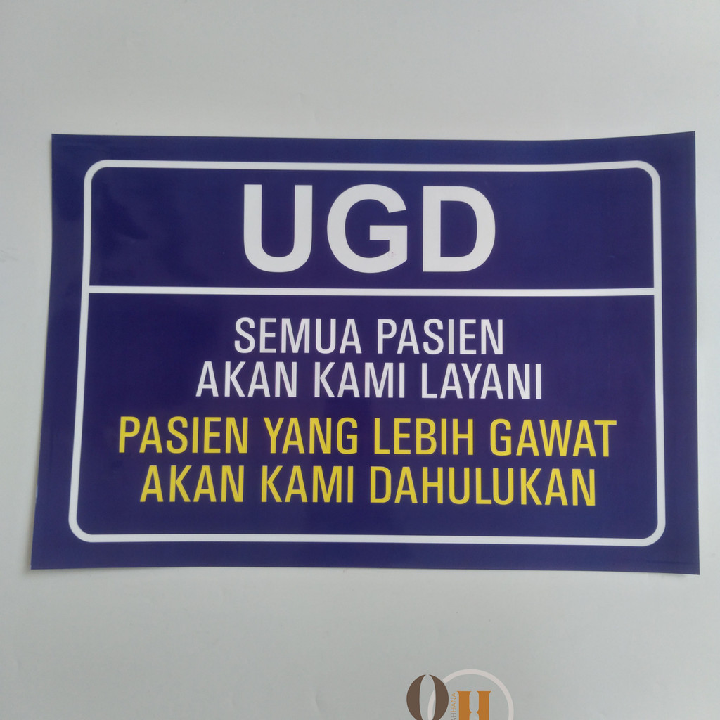 

Sticker UGD - Stiker UGD Semua Pasien Akan Dilayani - Stiker vinyl