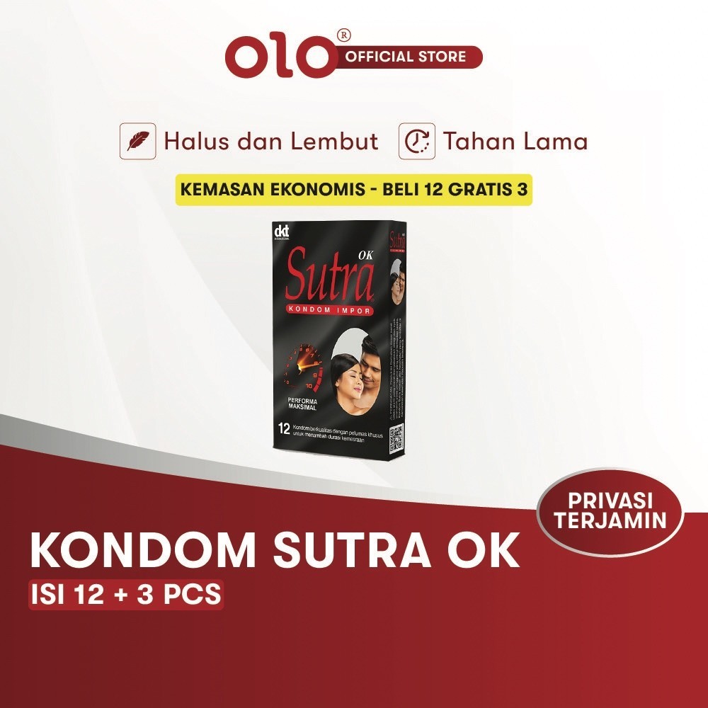 Kondom Sutra OK Hitam isi 12 + 3 Pcs l Condom Sutra OK Hitam 12s + 3s