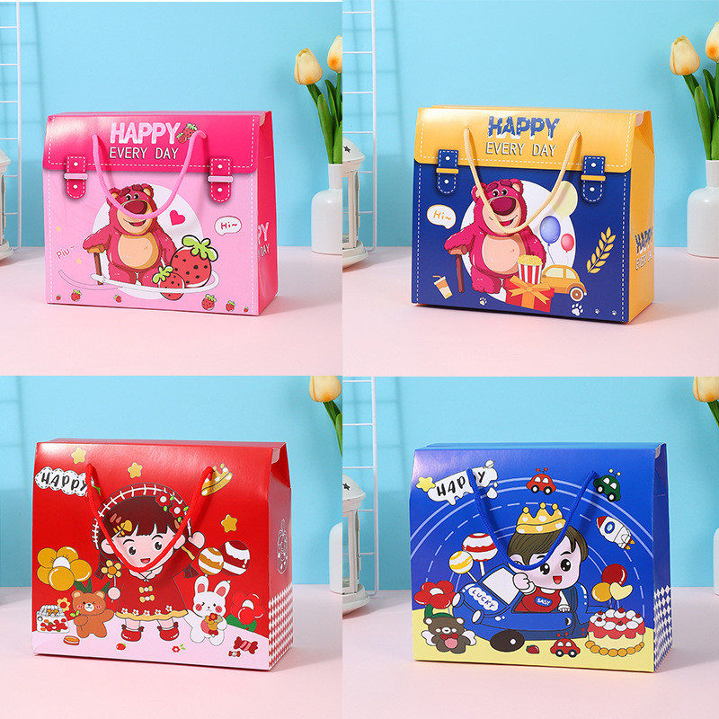 

PAPER BAG GOODIE BAG TAS SNACK SOUVENIR KADO PESTA ULANG TAHUN LOTSO STELLA LOU HAPPY BOY GIRL LARGE