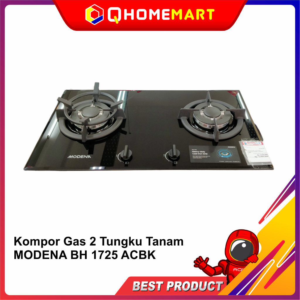 Kompor Gas 2 Tungku Tanam MODENA BH 1725 ACBK