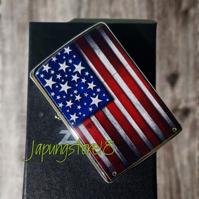 Korek Api Zippo Usa Amerika Printing uv Korek api Unik Zippo Custom Foto zippo jadul langka