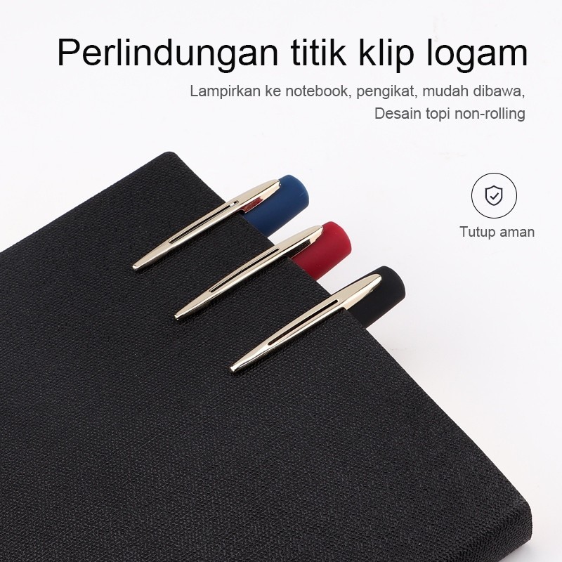 

D3W! BAOKE 12Pcs/box Gel Pen Pulpen Gel 0.5 / 0.7 / 1.0mm Kapasitas Besar Tinta Hitam Merah Biru