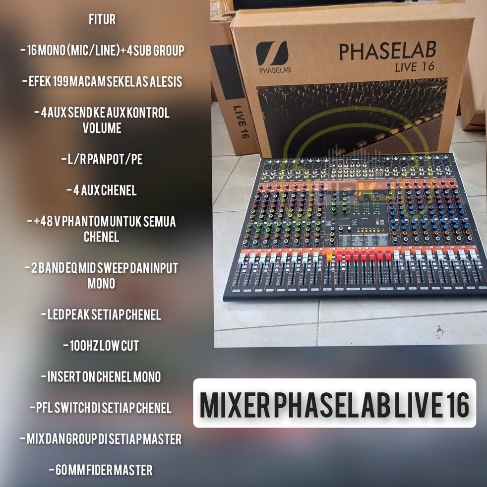 MIXER PHASELAB LIVE 16 mixer audio phaselab live16 16channel
