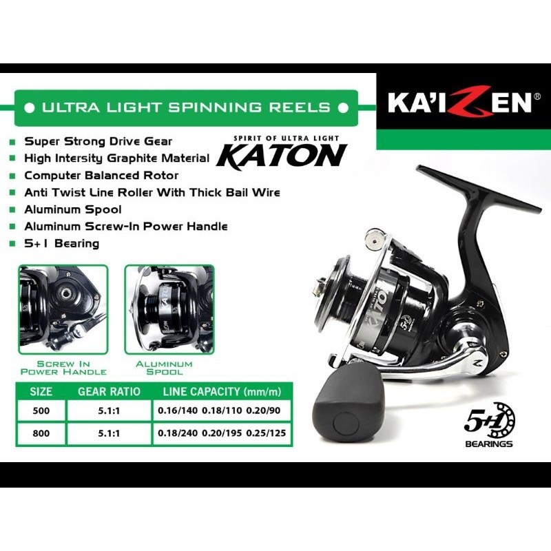 Reel pancing kaizen katon 500 800 reel mini power handel reel ul