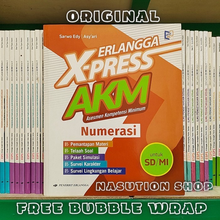 Terlaris ✨ -Buku Erlangga Xpress AKM Untuk SD/MI Literasi Membaca dan Numerasi ORI - LITERASI