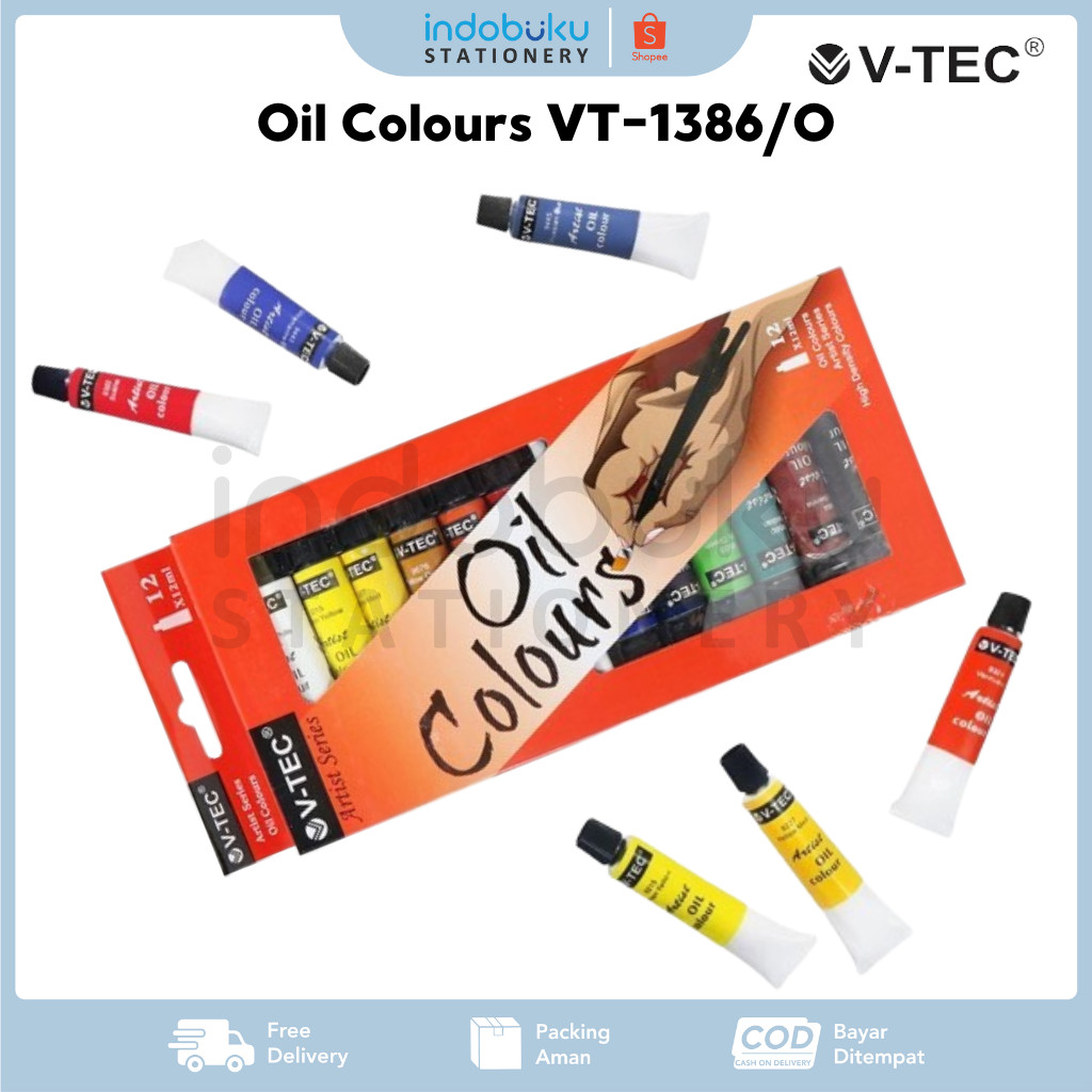 

Oil Colours Cat Minyak V-Tec 12x12ml Artist Series VT-1386/O