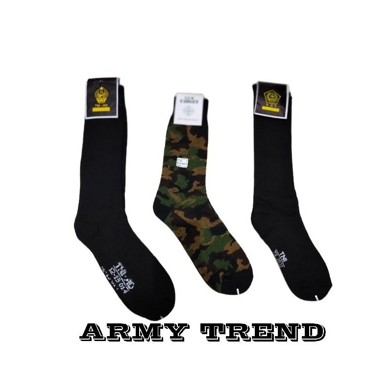 KAOS KAKI PDL HITAM LORENG JATAH PEMBAGIAN TNI TERBARU / KAOS KAKI PDL LORENG TARGET / KAOS KAKI PDL