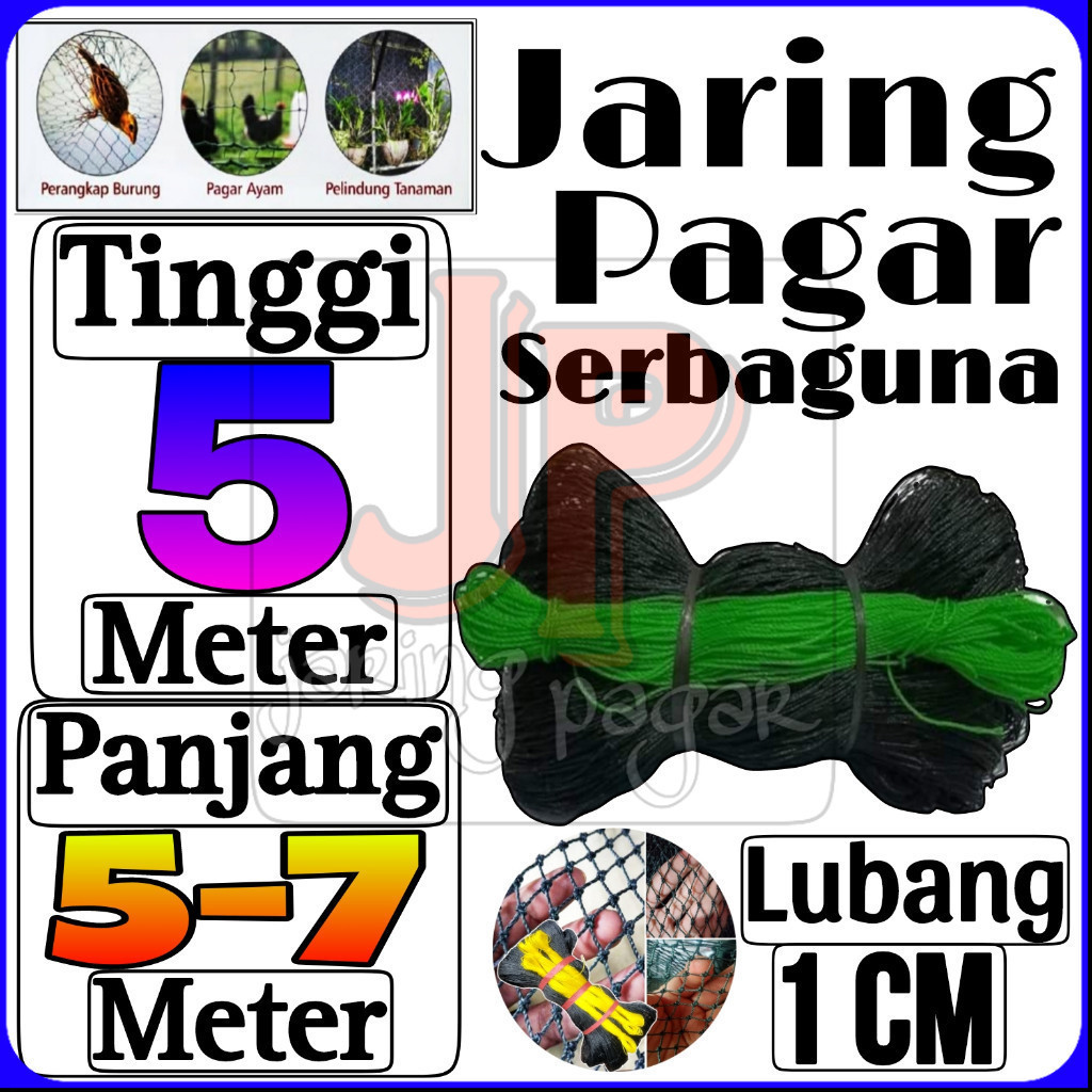 Jaring Ayam Lubang 1 cm Lebar 5 Meter / Jaring Pagar Ayam / Jaring Burung