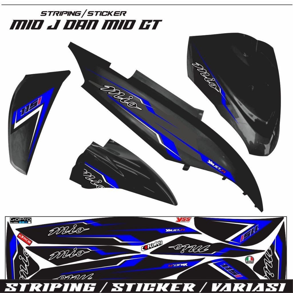 STRIPNG VARIASI MIO J MIO GT MOTIF BARU / STIKER MIO J STRIPING LIST STIKER VARIASI