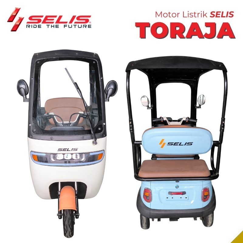 SELIS - Toraja Motor Listrik Roda 3 Anti Hujan Dewasa