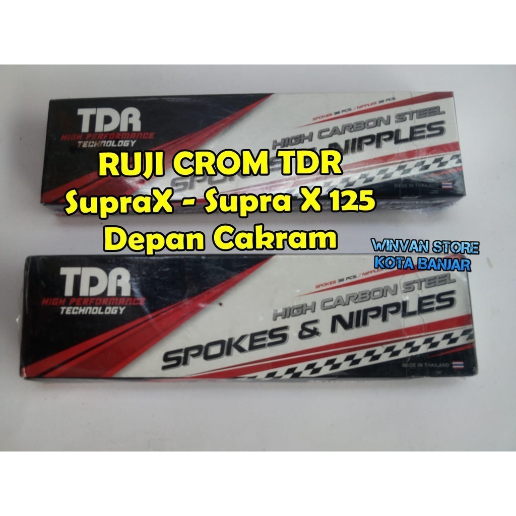 Ruji Jari jari Tdr ring 17 set depan belakang warna CROM ORIGINAL TDR SUPRA X CAKRAM SUPRA X 125 RAZ