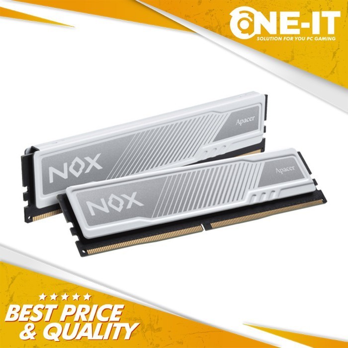 Apacer NOX 16GB Kit (2X8GB) DDR4 PC25600 3200Mhz White Dual Channel