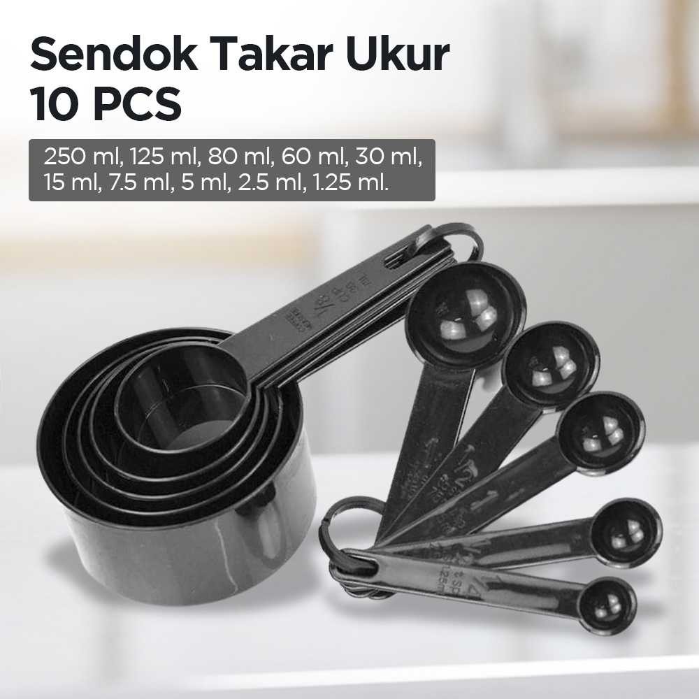 

One Two Cups Sendok Takar Ukur Cup Measuring Spoon 10 PCS - 16799