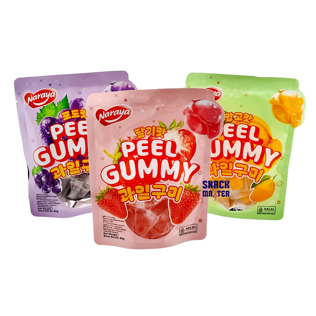 

Naraya Peel Gummy Jelly Fruit Candy - Netto 80 Gr