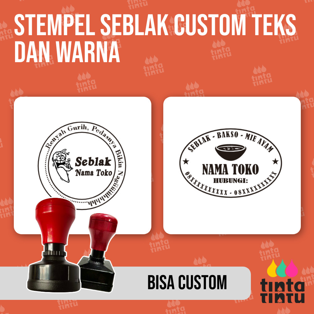 

Stempel Seblak Custom Teks dan Warna