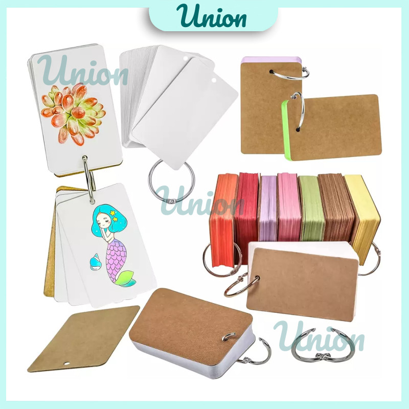 

UM Candy Colour Flash Card Memopad / Sticky Notes Belajar / Magic Card Polos Memo Notebook Ring Besar