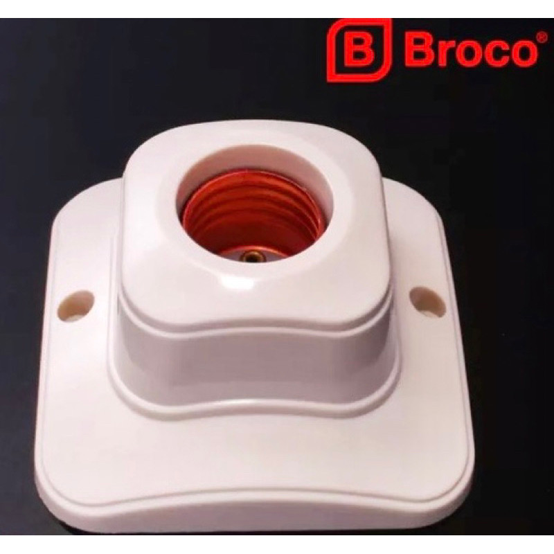 FITTING FITING LAMPU PLAFON BROCO CREAM SEGI NEW 1211 SNI LMK PITING BROCO