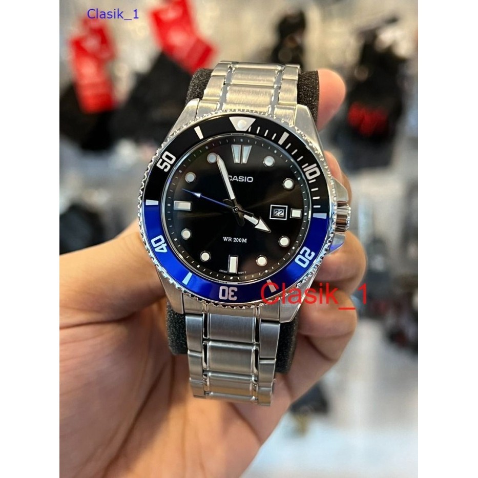 Original 100% Casio MDV-107D-1A2VDF Marlin Duro Diver 200m MDV-107D-1A2 MDV107 Jam Garansi Resmi cas