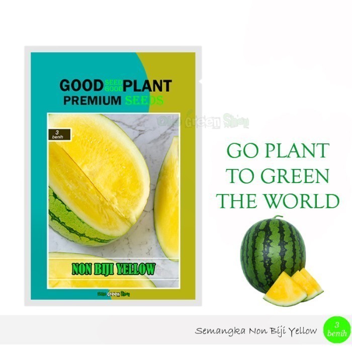 PREMIUM SEED - 3 Biji Benih Bibit Semangka Non Biji Kuning F1