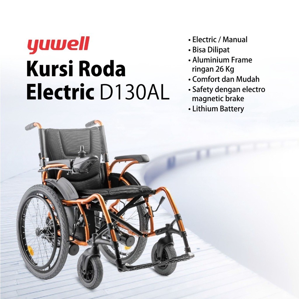 Kursi Roda Elektrik D130AL / Kursi Roda Listrik Yuwell / Kroda Elektrik Yuwell RODA BESAR