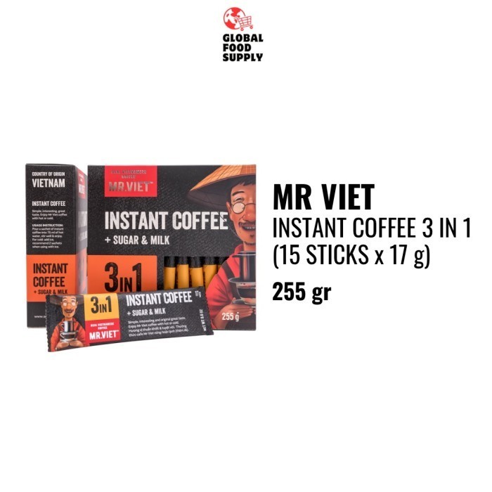 

Mr. Viet Instant Coffee 3 in 1 (15pc x 17g) 255 gr