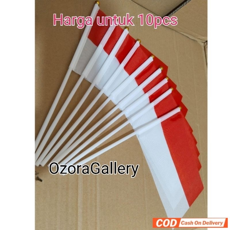 10pcs Bendera Kemerdekaan Bendera Merah Putih Kain Bendera Kain Merah Putih Kecil Bendera Indonesia 