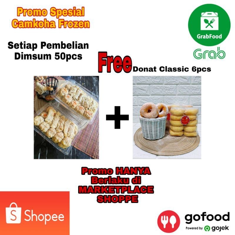 

Dimsum Siomay Toping Mix Frozen 50pcs bonus donat isi 6