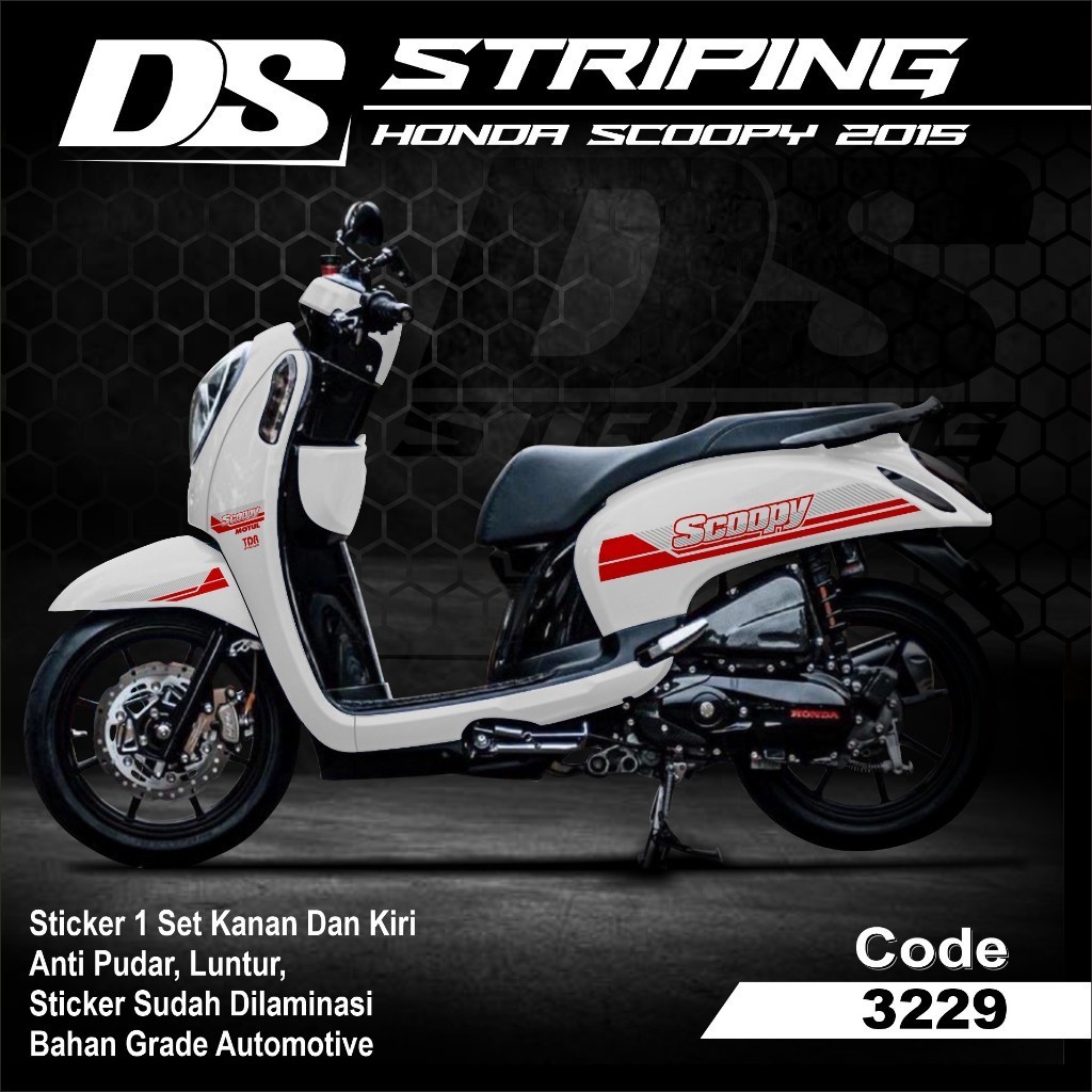 Stiker Striping Scoopy 2013 2014 2015 2016
