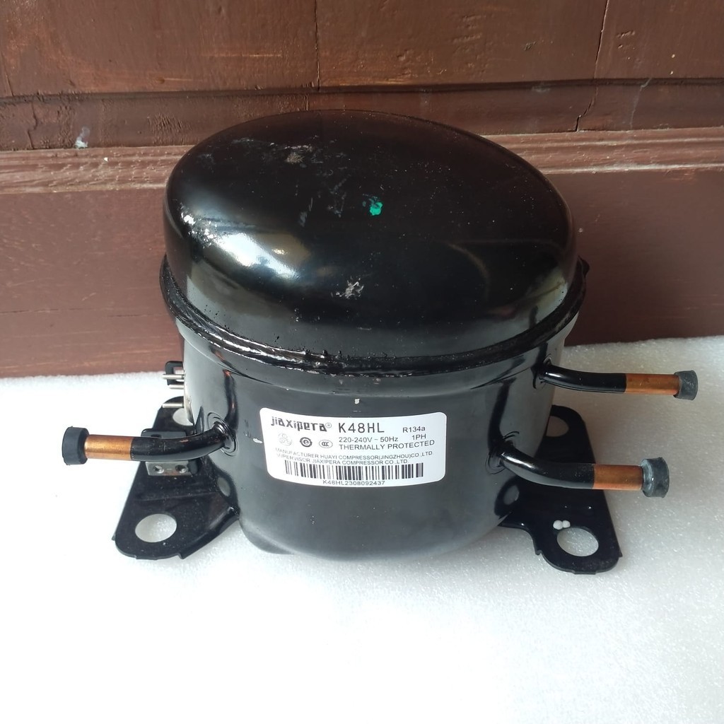 COMPRESSOR K48HL R134A KULKAS 2 PINTU AQUA MODEL AQR-D239 AQR-D261 AQR-D270 AQR-D240