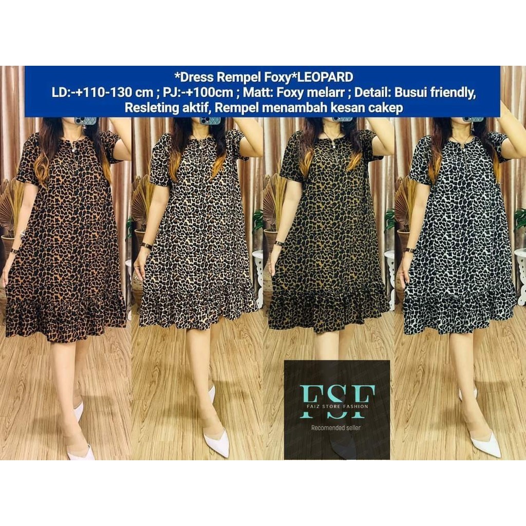 Dress Rempel Leopard Foxy PREMIUM By Faiz Store Fashion
