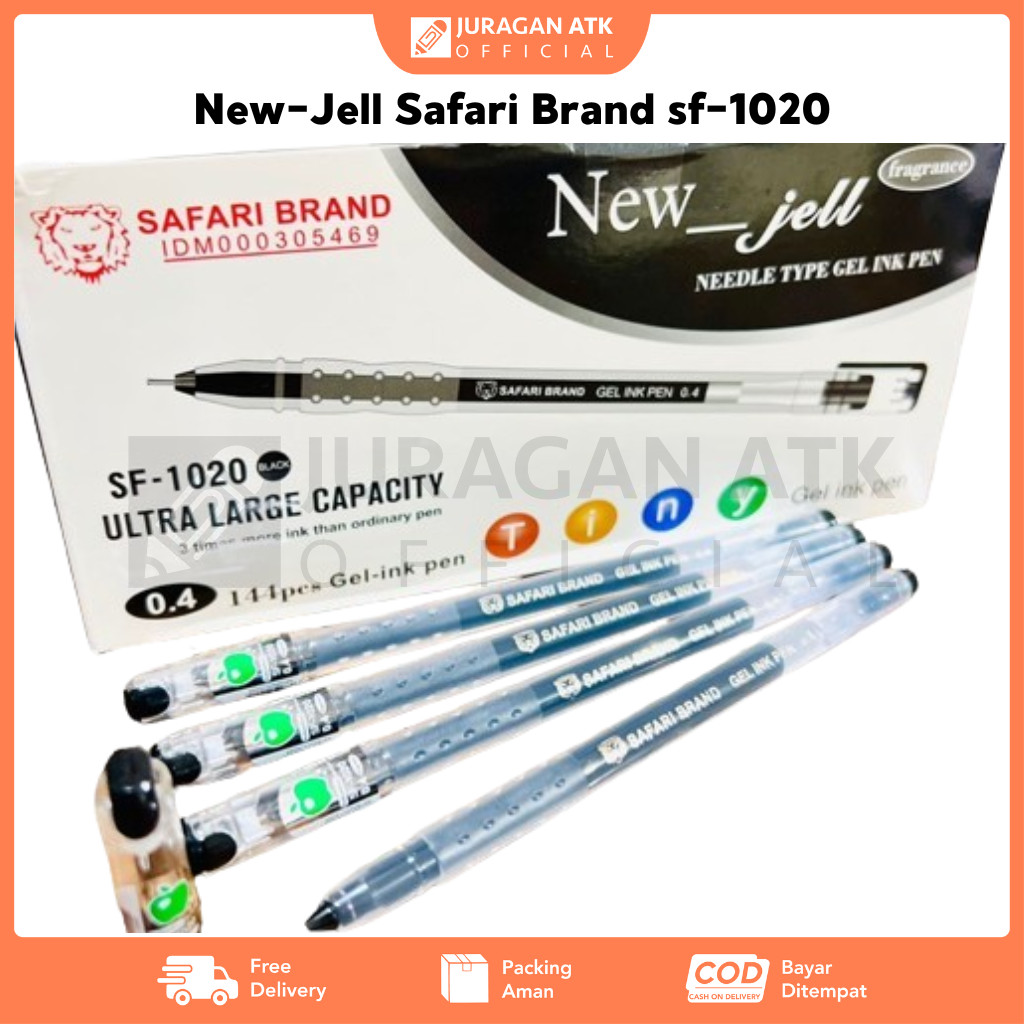 

Pulpen New-Jell Safari Brand 0.4mm Ultra Large Capacity SF-1020 (1Pack Isi 12pcs)