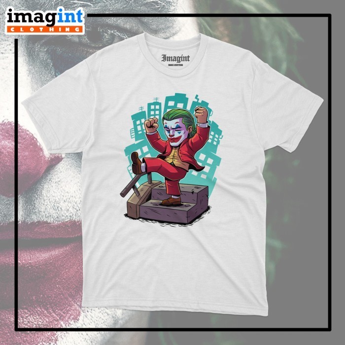 BAJU KAOS DISTRO JOKER 2 - Putih, S