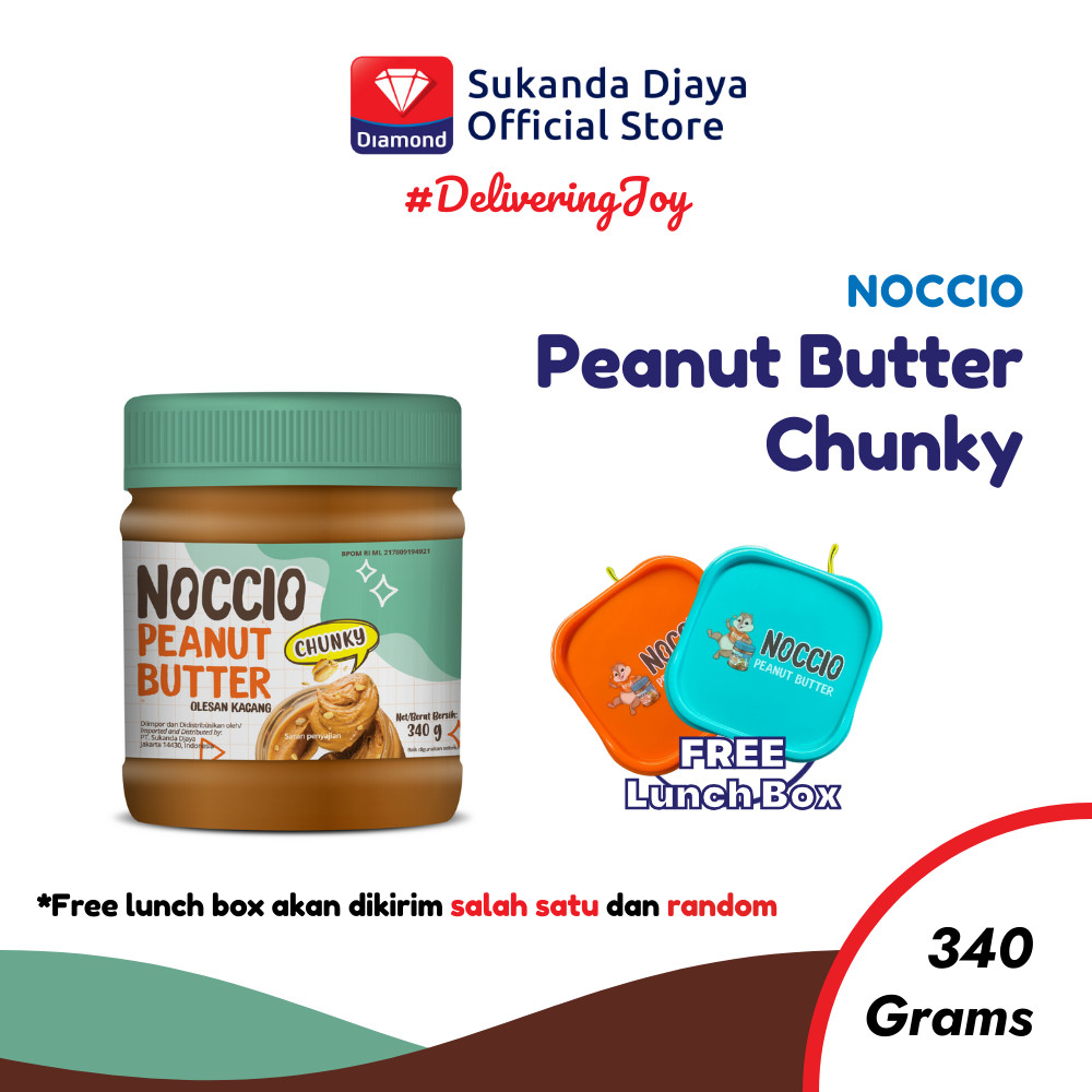 

Noccio Peanut Butter Chunky 340 Gr [Free Lunch Box]