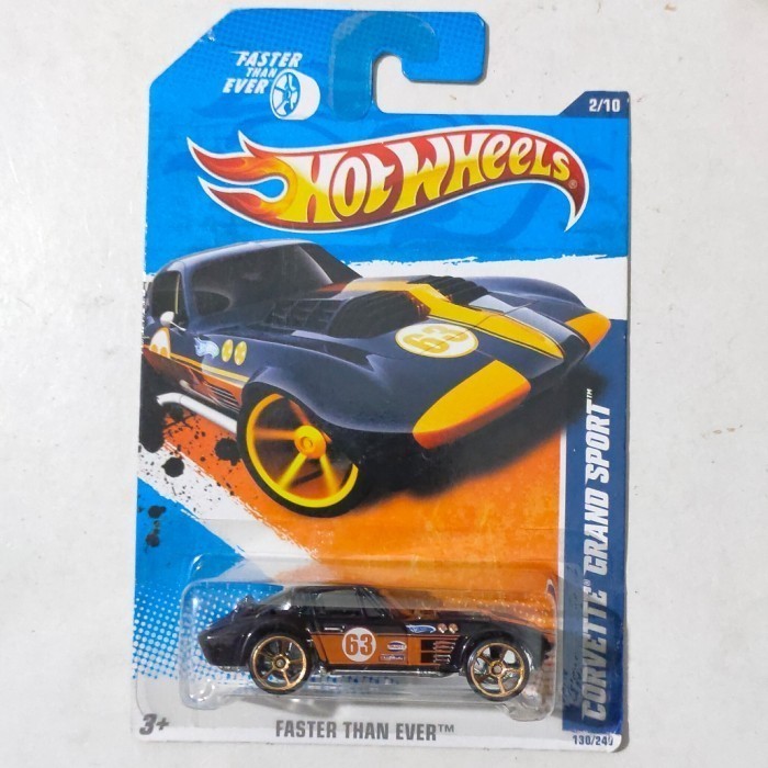 Hotwheels Corvette Grand Sport hitam Faster Than Ever