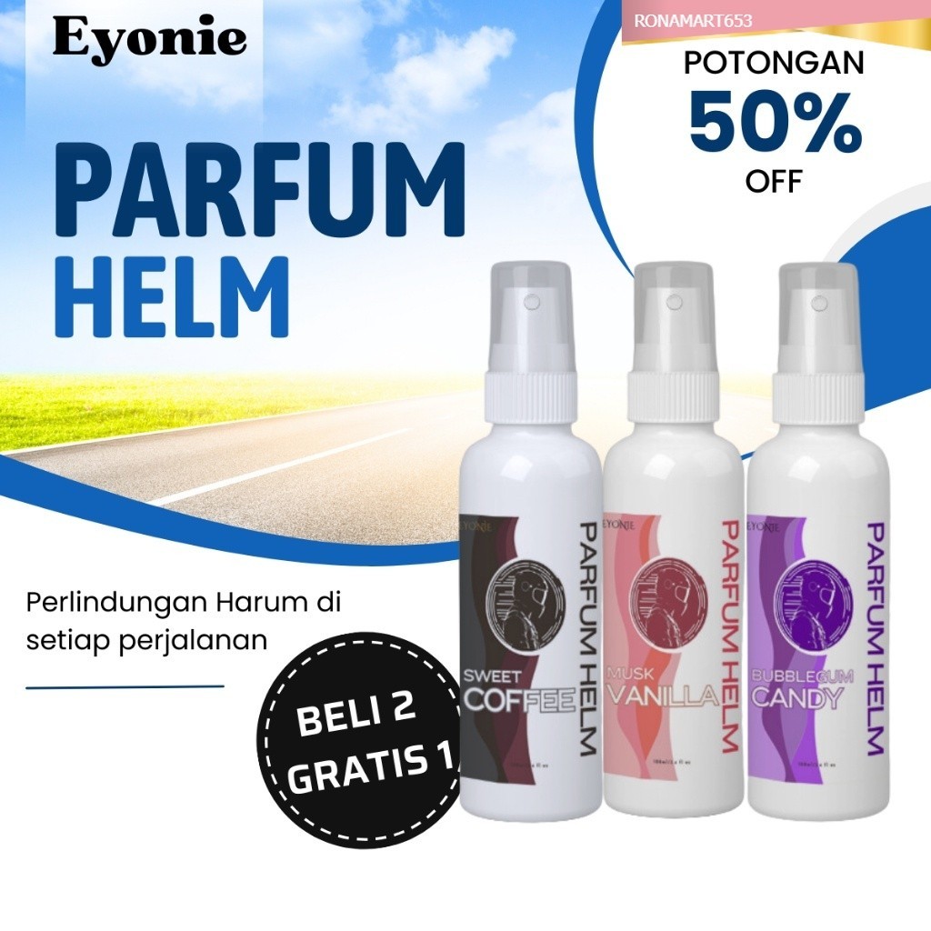 Eyonie Spray Helm Motor 100 ml Penghilang Bau Apek Parfume Cairan Anti Bakteri dan Bebas Virus denga