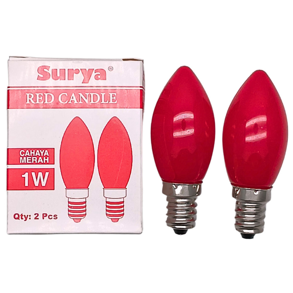 Bola Lampu Sembahyang Itami Red Candle 1 Watt Bola Lampu Cabe Led 1 W