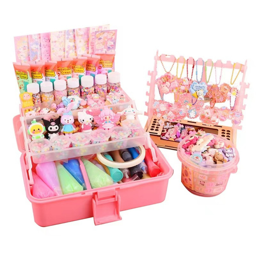 

Kawaii Cream Guka Sticker Set Stickers diy Materials Pack Storage Box Hand Ledger Material Pack Handicraft Works Making toys