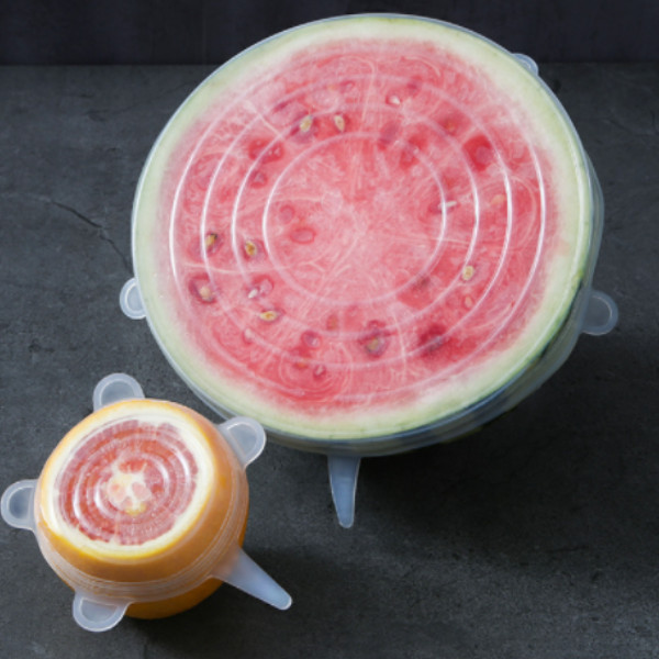 

2 Unit Cover Tutup Penutup Makanan Serbaguna Silicon Elastis Karet Mangkok Buah Silikon Food Cover 6 In 1